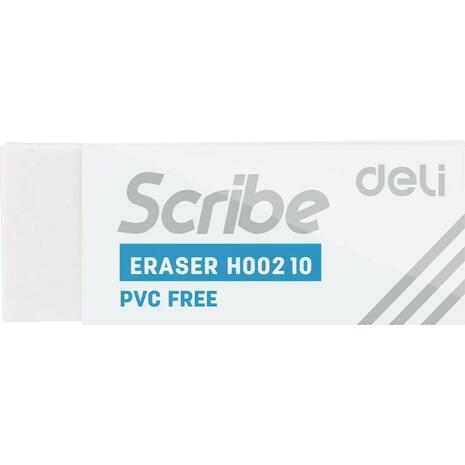 Γόμα λευκή Deli Scribe H00210 pvc free 54x20x10mm - Ανακάλυψε Γόμες για να σβήνεις τα ίχνη σου από το χαρτί από το Oikonomou-shop.gr.